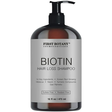 Hair Regrowth and Anti Hair Loss Shampoo 16 fl oz, with 14 DHT blockers- Daily Hydrating, Detoxifying, Volumizing Shampoo For Men and