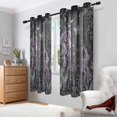 thumbnail image 2 of Yayeee Window Curtains Light Filtering 63"x52" Grommet Panel Pair Home Living Room Decor, Gothic Floral Print, 2 of 7