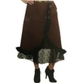 thumbnail image 2 of Underwraps Women's Steampunk Costume Lace Skirt-Brown S, 2 of 2