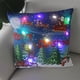 thumbnail image 4 of Luces LED intermitentes Feliz Navidad funda de almohada para el hogar funda de cojín para fiesta de Nochevieja funda de almohada navideña brillante XJ151, 4 of 4