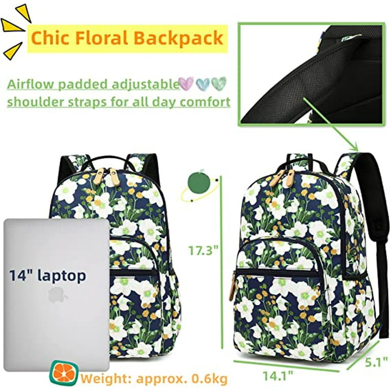 Leaper Canvas School Backpack for Girls Laptop Bag Travel Bag Bookbag  Daypack