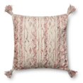 thumbnail image 1 of Loloi Rugs P0643 Pink/Ivory Textured Throw Pillow, 1 of 1
