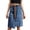 Dark Blue, variant on Trendy Women's Skirt Casual Everyday A-Line Lace Detail Relaxed Fit Summer Midi Skirt with Unique Hemline and Belt for Versatile Styling