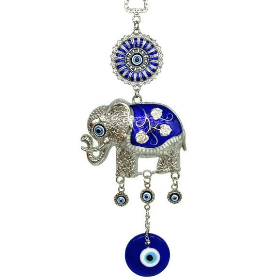 Turkish Blue Evil Eye Nazar with Lucky Elephant Amulet Hanging Decor Gift Retro-CL16