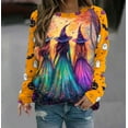 thumbnail image 2 of DOSUKRAI Fall Halloween Sweatshirts for Women 2025 Trendy Cute Ghost Graphic Long Sleeve Sweatshirt Crewneck Spooky Season Sweaters Multicolor,XXL, 2 of 5