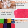 thumbnail image 4 of Esponja de red africana, auténtica esponja exfoliante africana con nudos, exfoliante corporal afro, estropajo africano, tela de red, esponja de baño real sapo para ducha (rosa y negra), 4 of 7