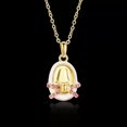 thumbnail image 2 of QQTDFG Yellow Gold Plated Necklace Pendant AAA Zirconia Lobster Clasp B178-Pink, 2 of 7
