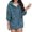 Blue, variant on Women's Soft Zip Up Jacket Cozy Lined Lightweight Warm Outerwear For Casual Fall Winter Open Front Cardigan