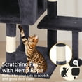 thumbnail image 5 of CL.HPAHKL Cat Tree, 36 inch Small Cat Tower with Scratching Post & Funny Toy for Indoor Cats, Cat Condo Furniture Activity Center for Kittens, Dark Gray, 5 of 7