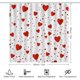 thumbnail image 2 of Cortina de ducha de San Valentín con corazones rojos que caen, ideal para baño, decoración romántica para parejas, impermeable, 182 x 182 cm, con 12 ganchos., 2 of 6