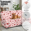 thumbnail image 5 of COEQINE Stretch Recliner Couch Cover Heavy Duty Reclining Sofa Cover 8 Pieces 3 Seater Lazy Boy Recliner Chair Slipcover Soft Furniture Protector for Valentines Day Decor, Red Heart Paw Print, 5 of 8
