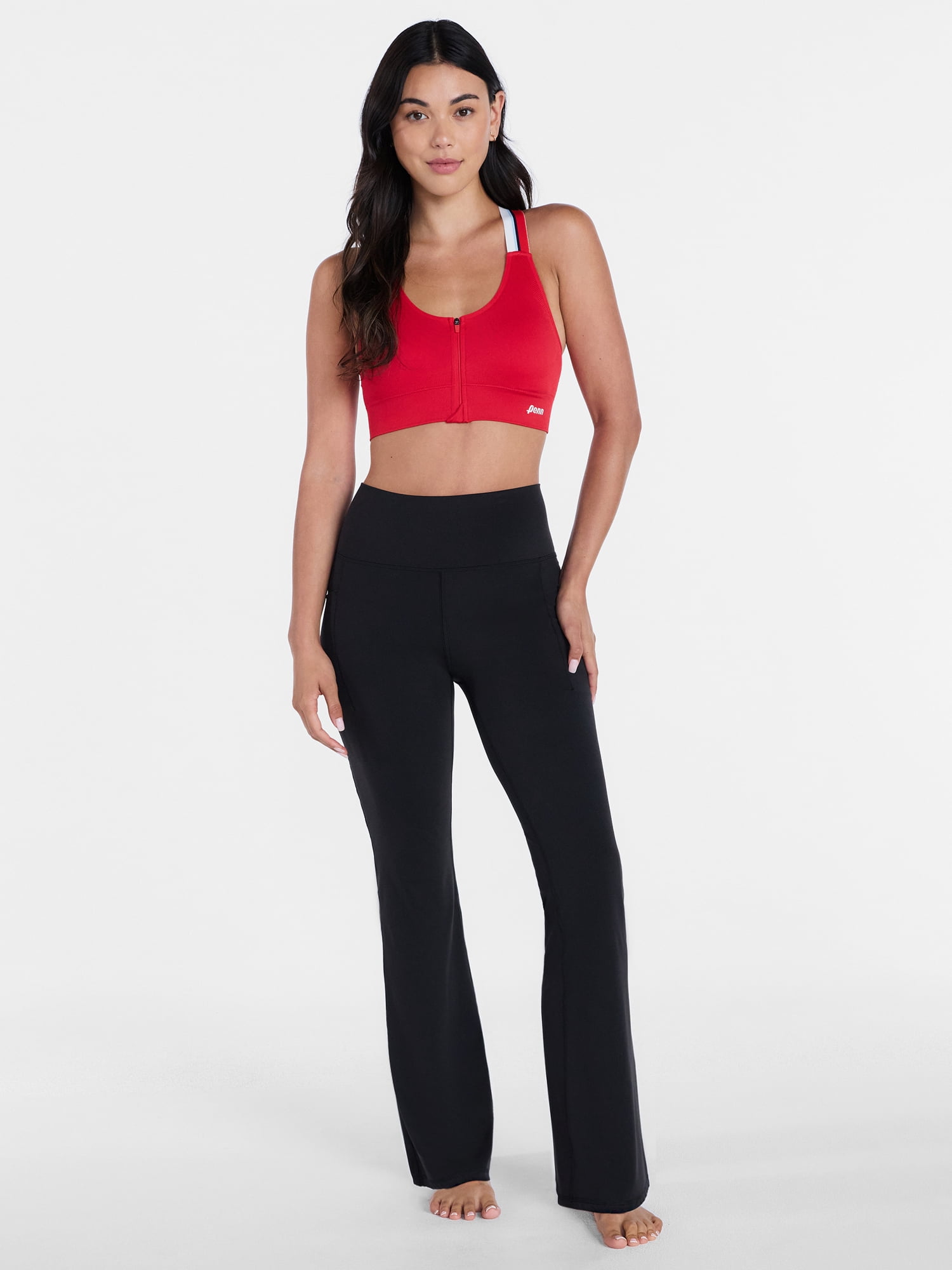 Penn Women's Seamless Adjustable Zip Front Sports Bra, Sizes S-XL