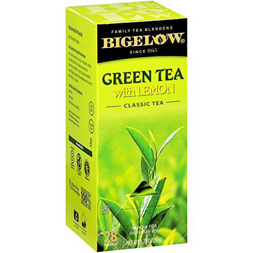 Bigelow Green Tea with Lemon Tea Bags 28-Count Box (Pack of 3) Green Tea Bags with Lemon Peel and Natural Flavors Rich in Antioxidants
