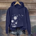 thumbnail image 2 of WZXFASHION Sweat à Capuche Décontracté Imprimé Pissenlit Automne Hiver pour Femmes 50 % de Réduction Liquidation, 2 of 4
