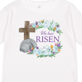 thumbnail image 4 of Inktastic Easter He Has Risen with Cross and Flowers Boys or Girls Long Sleeve Toddler T-Shirt, 4 of 5