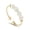 Gold, variant on Women's Adjustable Fidget Ring with Rotating Beads, Open Band, Gold Tone