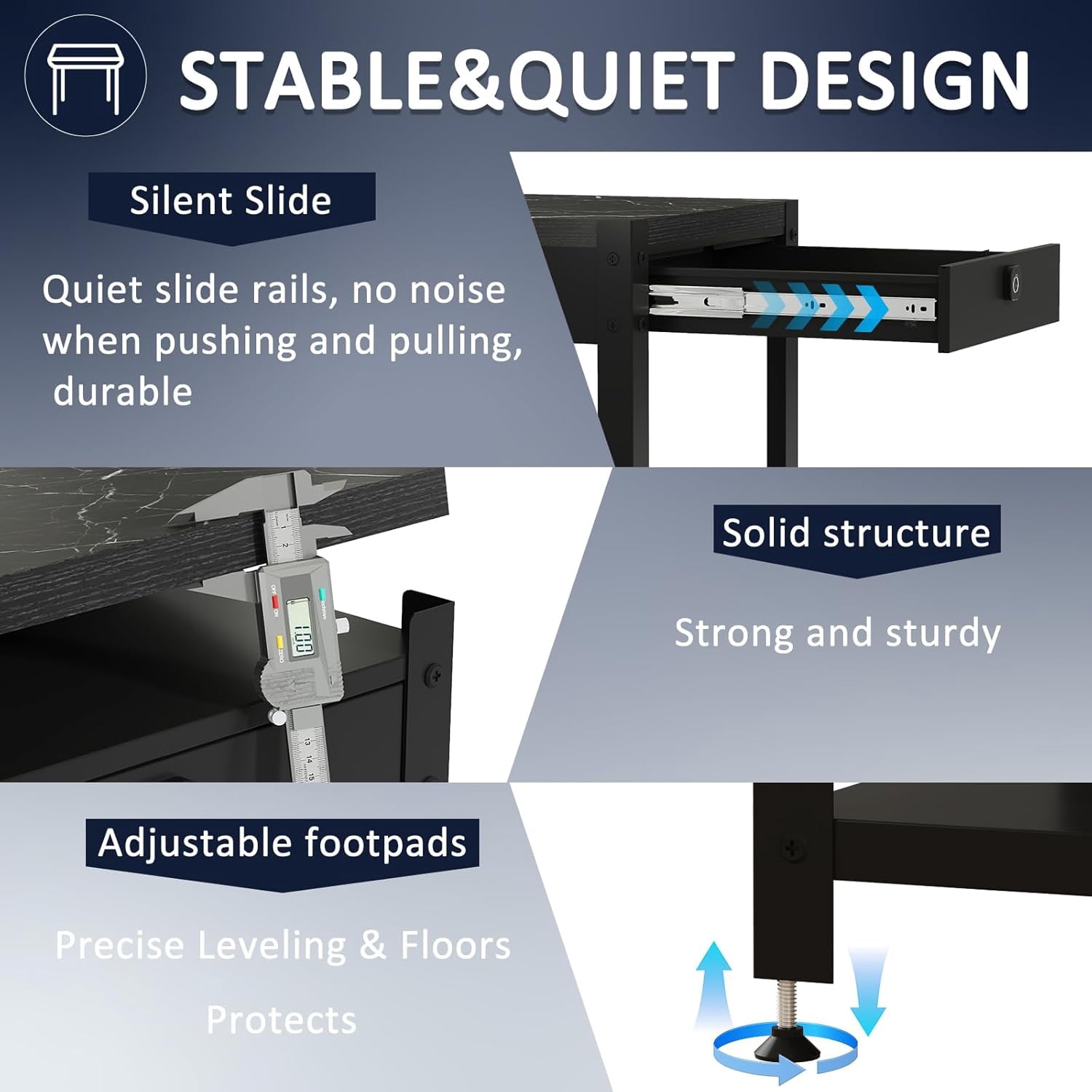 Nightstand Gun Table with Hidden Locking Compartment, Smart Fingerprint Gun End Table, Secure Storage Cabinet for Handguns and Valuables, Quick Access Small storage coffee table for Bedroom or Office