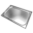 thumbnail image 4 of Bandeja para comida de catering Bandeja comercial para catering Acero inoxidable Medio tamaño Apilable Profundidad 2cm, 4 of 9