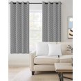 thumbnail image 2 of Grey Geometric Blackout Curtains, Light Blocking Print Window Curtains, Modern Pure Color Abstract Striped Thermal Insulated Window Drapes for Living Room Kitchen Cafe 2 Panels, 84"W x 84"L, 2 of 9
