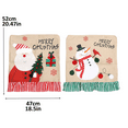 thumbnail image 6 of Christmas Chair Covers Set of 2, Cute Cartoon Snowman Santa Claus Xmas Holiday Party Chair Back Cover, Kitchen Dining Chair Slipcovers Sets for Holiday Festival Party Decor, 6 of 9