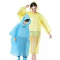 thumbnail image 2 of Ponchos Family Pack,Rain Poncho for Adults Kids Disposable or Reusable Ponch Rain Ponchos with Drawstring Hood 5 Pack, 2 of 10