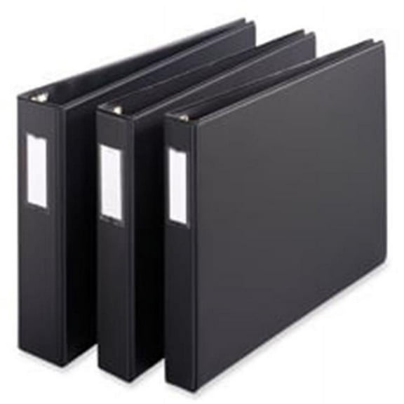 Cardinal Brands- Inc  Slant-D Reference Binder- 3-Ring- 1in. Capacity- 11in.x17in.- BK