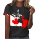 thumbnail image 2 of Fiudx Ofertas Flash Del Día Solo En Línea Tops con Estampado de Moda para Mujer, Blusa de Manga Corta con Cuello Redondo, Camisetas, 2 of 4