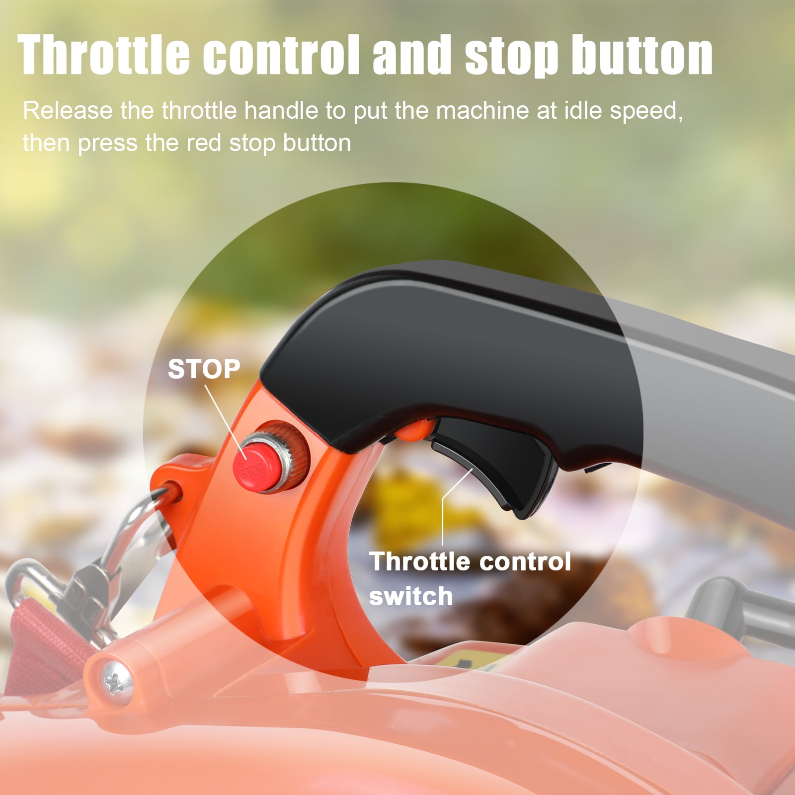 26cc Handheld Gas Leaf Blower, Powerful 2-Cycle Engine, 180 MPH 400 CFM, Lightweight Quick-Start for Lawn Care, Yard Debris & Light Snow