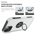 thumbnail image 6 of Allytech Hybrid Case for iPhone 15 Plus with 360° Rotatable Ring Kickstand, Soft TPU + Rugged PC, Screen Lens Protection Shockproof Anti-Fall Magnetic Car Mount Back Case - Silver, 6 of 7