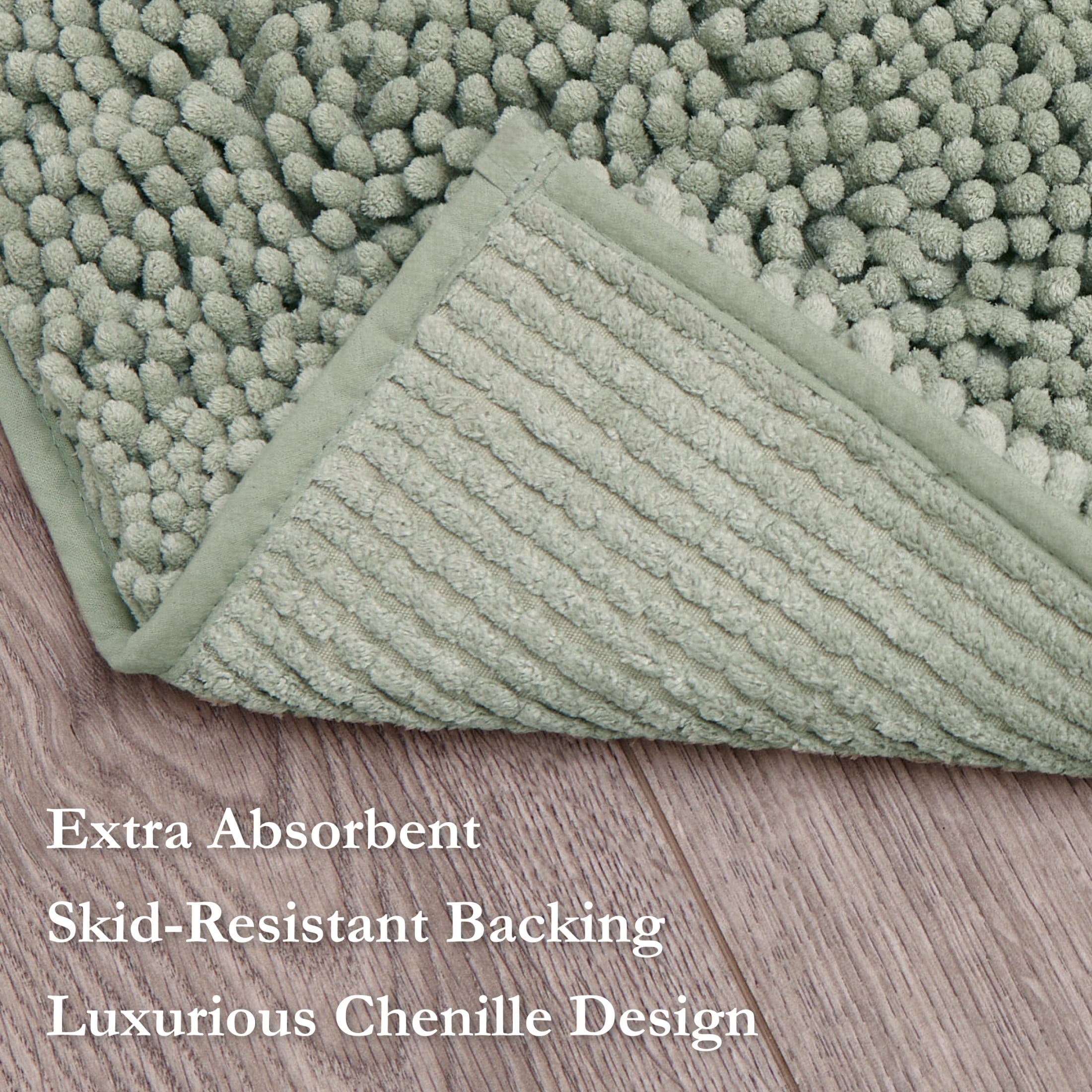 Resort Collection Chenille Plush Loop Bath Mats