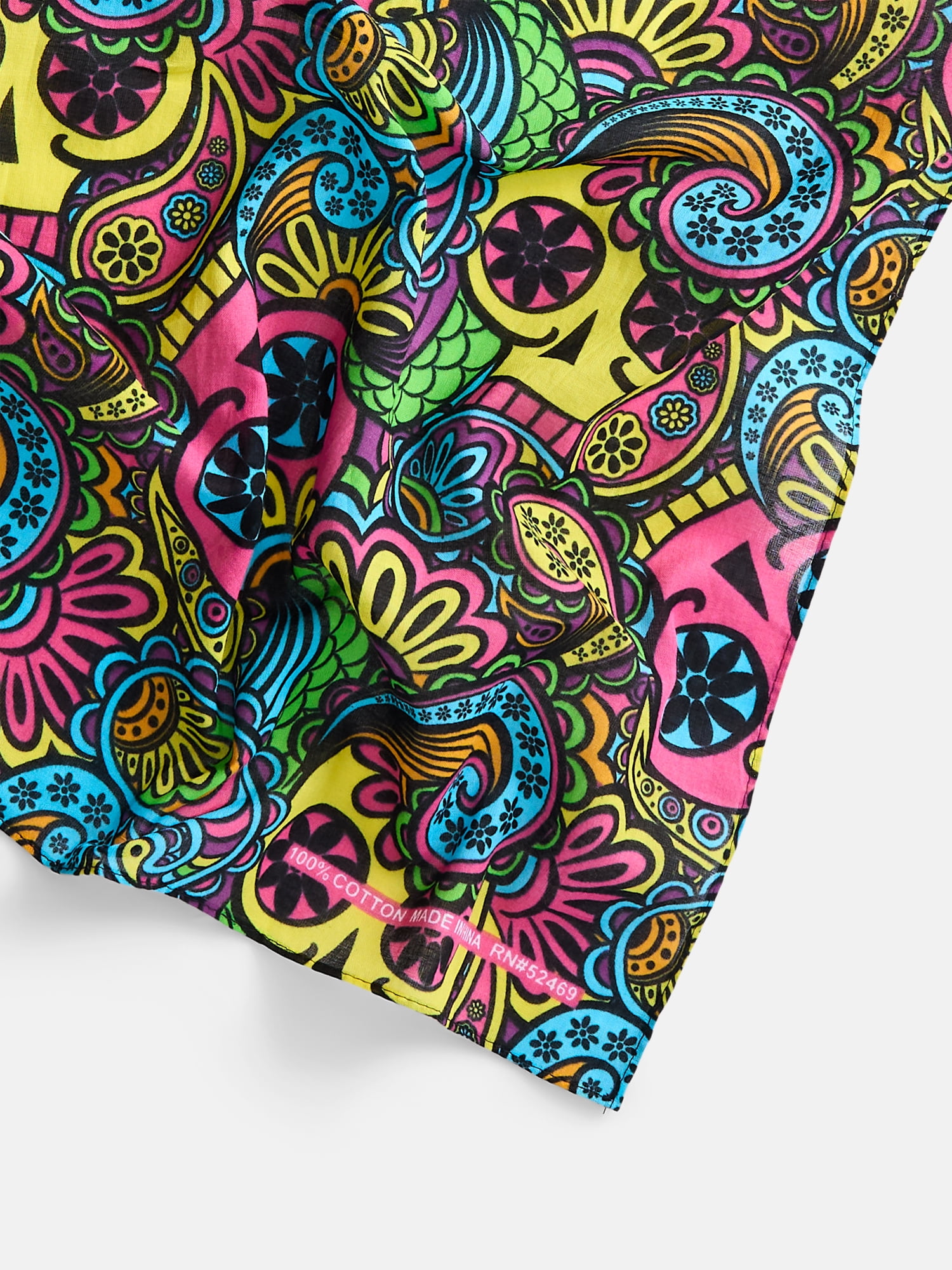 Way To Celebrate Halloween Women's Day of the Skulls Bandana, One Size, Black/Multi