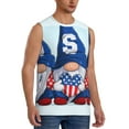 thumbnail image 2 of Kdxio Cute Gnomes in USA for Men's Muscle T-shirt,Sleeveless for Workout Running Athletic Gym Lounge Casual, 2 of 5