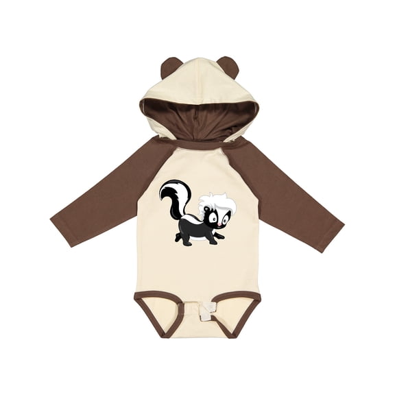 Inktastic Cute Woodland Animal Skunk Boys or Girls Long Sleeve Baby Bodysuit