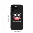 thumbnail image 3 of iPhone 15 Pro Case - Lightweight Yellowing Resistant with Cartoon Face Design Stars & ' Never Stop Dreaming ' Text, 3 of 6