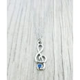 thumbnail image 2 of Infinity Collection Music Note Birthstone Charm Necklace - Birthstone Treble Clef Jewelry Gift, Music Lover Jewelry Gift, Musician Gift (September), 2 of 5