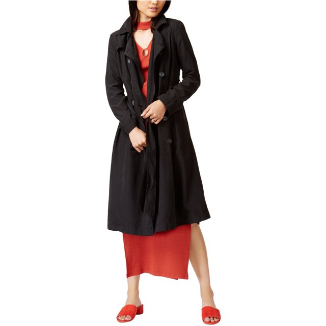 Gabardina con cinturón Jack Lexia para mujer negro grande