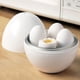 thumbnail image 4 of Cocedor rápido de huevos, cocedor de 4 capacidades para huevos duros, utensilios de cocina de forma especial para microondas escalfados de 5 minutos, blanco, 5,5*6,3'', 4 of 5