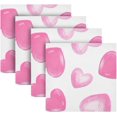 thumbnail image 5 of Coolnut Red Loving Heart Cloth Napkins Set of 6, Durable Printed Washable Table Napkins for Valentines, Weddings, Dinners Parties Home Decor, 20 x 20 Inch Washcloth Gift, 5 of 7