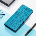 thumbnail image 6 of Allytech for Galaxy Z Fold 4 Case 2022, Embossed PU Leather and PC Anti-Shock Card Slots Holder Kickstand Case for Samsung Galaxy Z Fold 4 5G(2022), Blue, 6 of 6