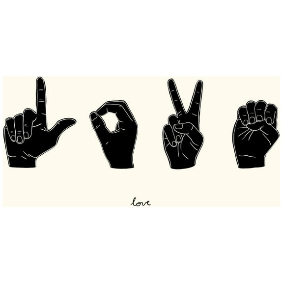 Emma Scarvey 'Sign Language IV' Canvas Art