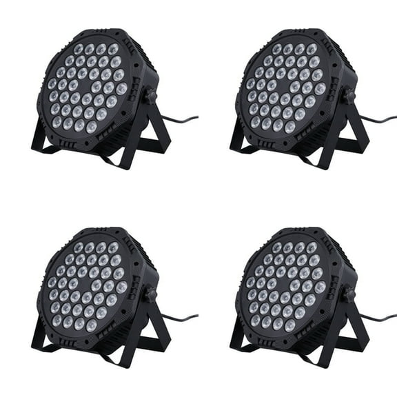 4 pcs 36LEDs NewDesign Stage Lights DJParLights RGB PartyLights Uplights SoundActivated Remote DMX Control Disco Dance Wedding Club Birthday Music Party Stage Lighting