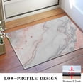 thumbnail image 3 of White Gray Red Marble Pattern Door Rugs,Washable Non Slip Door Mats Indoor,Decorative Door Mats,Entry Mat Indoor for Entrance,Bedroom,Kitchen,Bathroom,16"x24", 3 of 6
