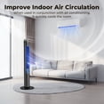 thumbnail image 2 of 41" Tower Fan, Wide Oscillating Fans with 3 Speeds, 3 Modes, 26 ft/s High Velocity, LED Display with Remote, 12H Timer, for Home,Living Room,Office, 2 of 7