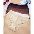 thumbnail image 6 of Aijolen Women's Cotton Underwear Sexy Lace Cheeky Bikini Panties Stretch 6 Pack S-XL, 6 of 7