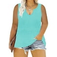 thumbnail image 1 of Gvmfive Womens Casual Sleeveless V Neck Solid Color Base Tank Tops, 1 of 4