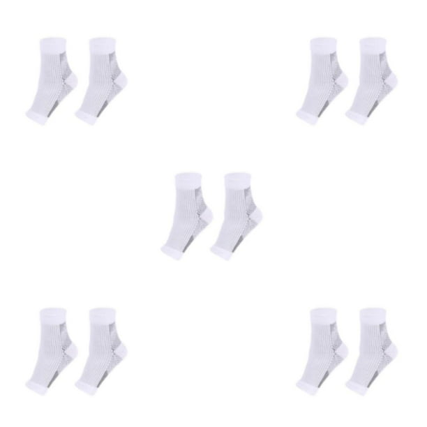 Soidarity 2 pares de mangas de compresión para pies de amplia aplicación, deportes y diario, cómodos de llevar, blanco S/M Type2 NO2