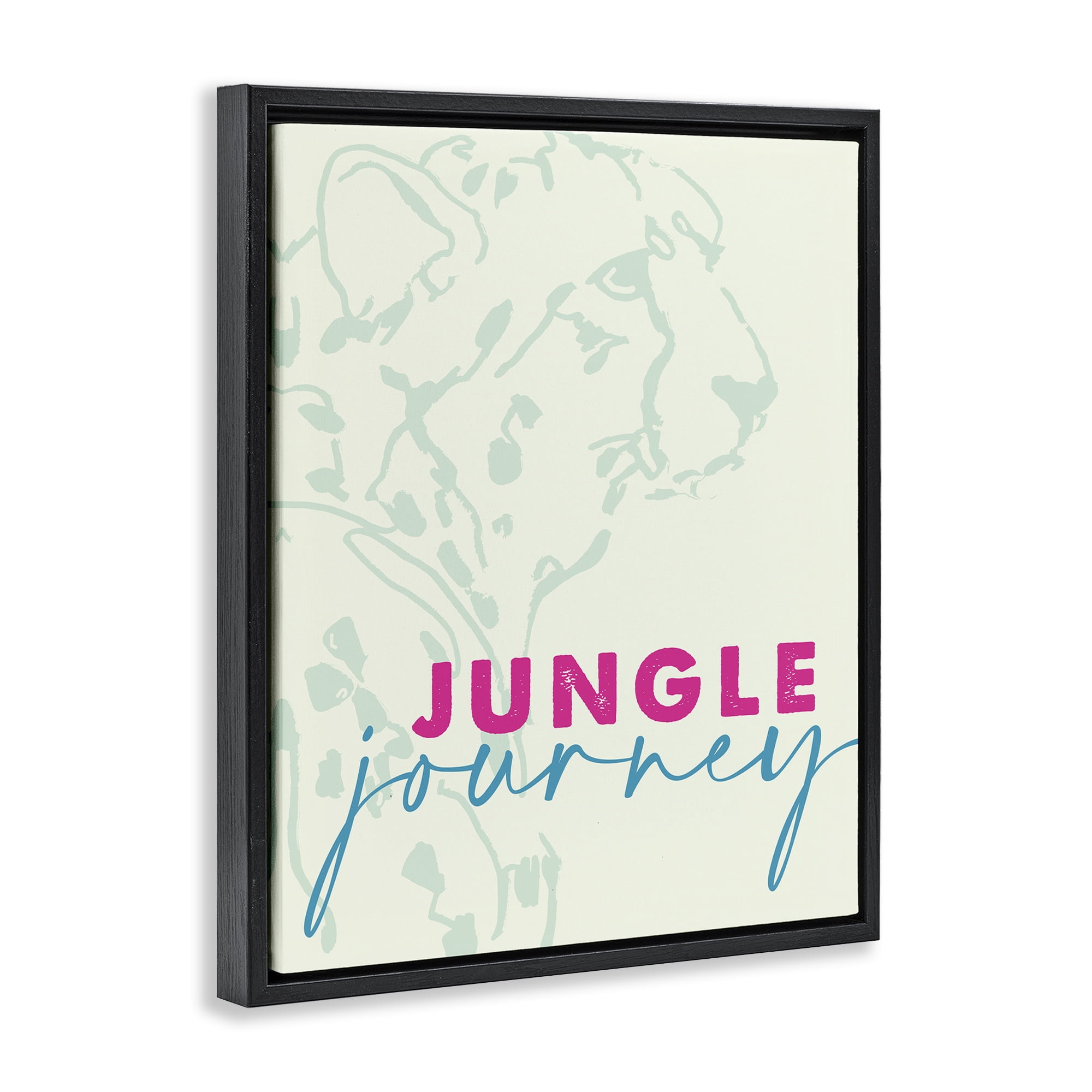 Stupell Industries Jungle Journey Cheetah Black Framed Floater Canvas Wall Art, design by Lanie Loreth