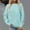 Sky Blue, variant on AXXD Basic Tunic Western Shirts for Women Summer 2024 Long Sleeves Casual Solid Color Crewneck Pullover Sweatshirt Tunic Tops