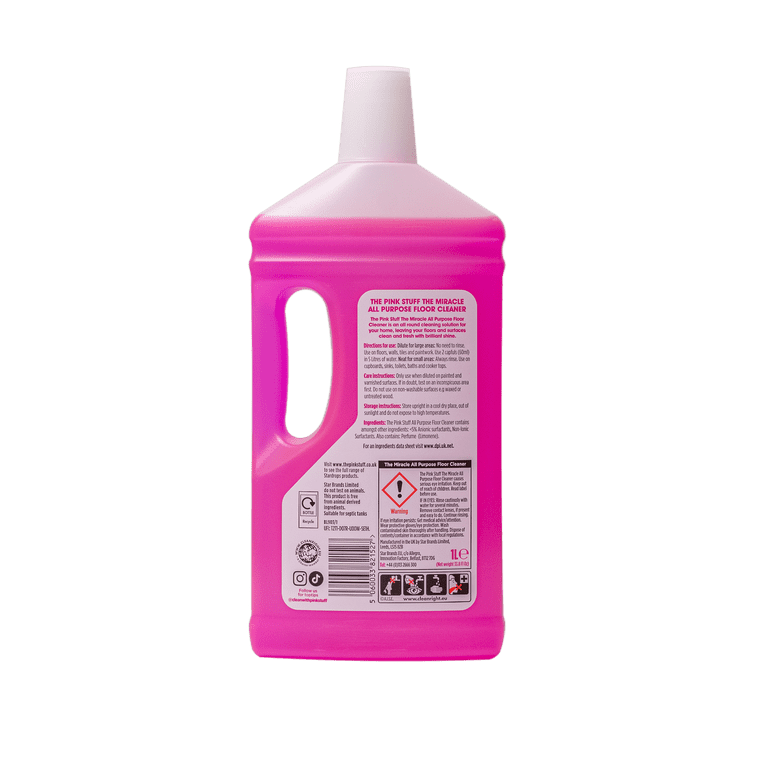 Buy Star Drops The Pink Stuff The Miracle Biodegradable Floor Wipes, Pink, Fresh Fruity Scent, 20 Wipes Online | Carrefour UAE