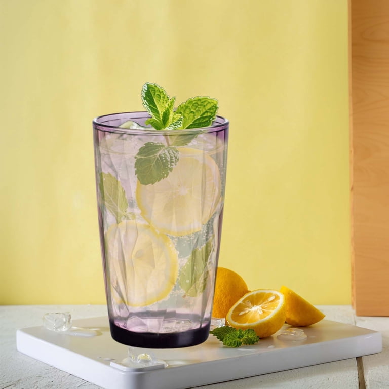 16oz Acrylic Drinking Glasses Set of 8 - Unbreakable Tumblers for Indoor/Outdoor Use, Dishwasher Safe Stackable Cups for Home, Restaurant & Parties